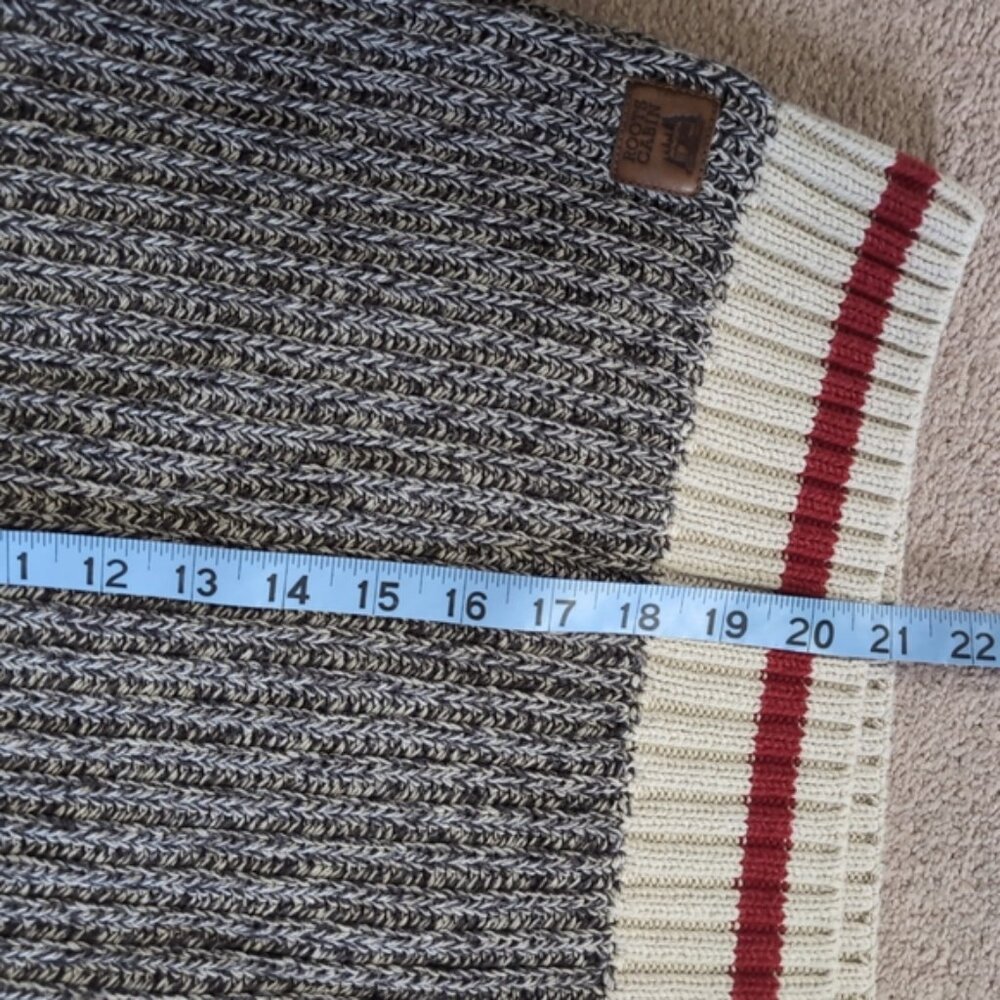 Roots Hiking Outdoor Cotton Cabin Cabincore Boxy Sweater L - Picture 3 of 7